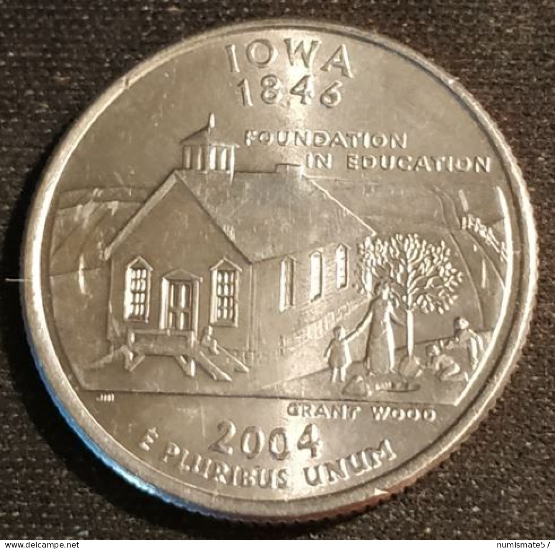 ETATS UNIS - USA - ¼ - 1/4 DOLLAR 2004 P - Iowa - KM 358 - Quarter Dollar - 1999-2009: State Quarters