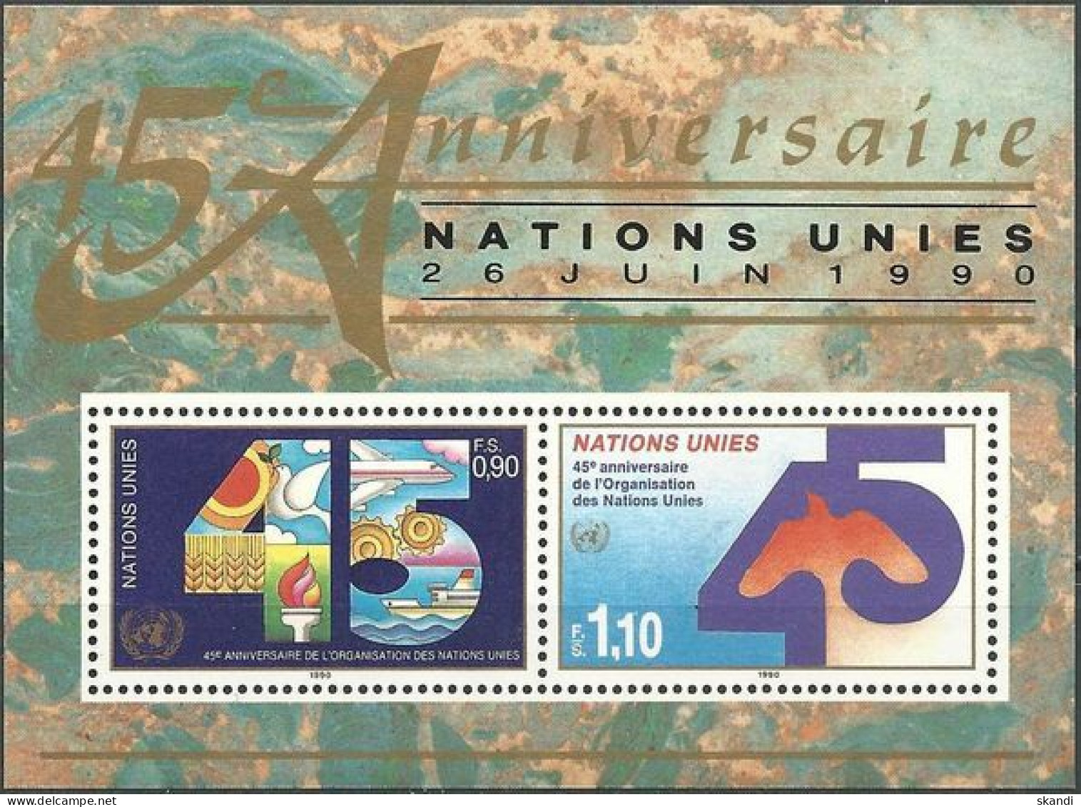 UNO GENF 1990 Mi-Nr. Block 6 ** MNH - Blocs-feuillets