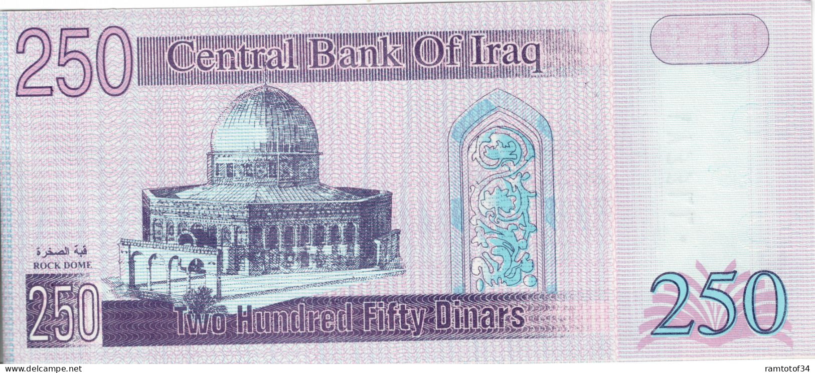 IRAQ - 250 Dinars 2002 UNC - Iraq