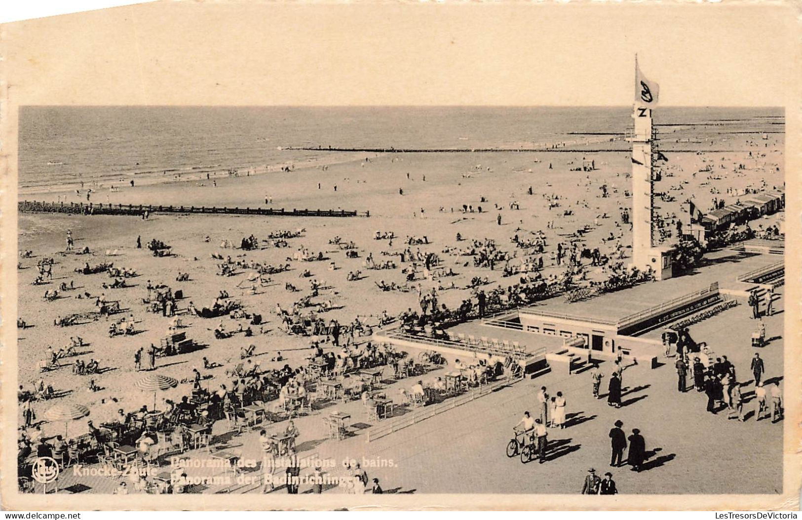 BELGIQUE - Knocke Zoute - Panorama Des Installations De Bains - Carte Postale Ancienne - Knokke