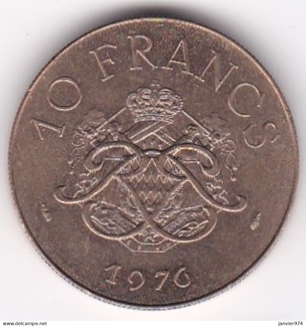 Monaco 10 Francs 1976 Rainier III , En Cupro Nickel Alu - 1960-2001 Franchi Nuovi