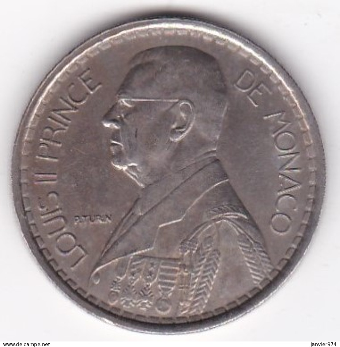 Monaco. 20 Francs 1947. Louis II, En Cupronickel - 1922-1949 Louis II