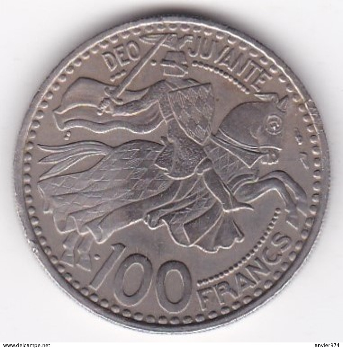 Monaco. 100 Francs 1950, Rainier III, En Cupro Nickel - 1949-1956 Anciens Francs