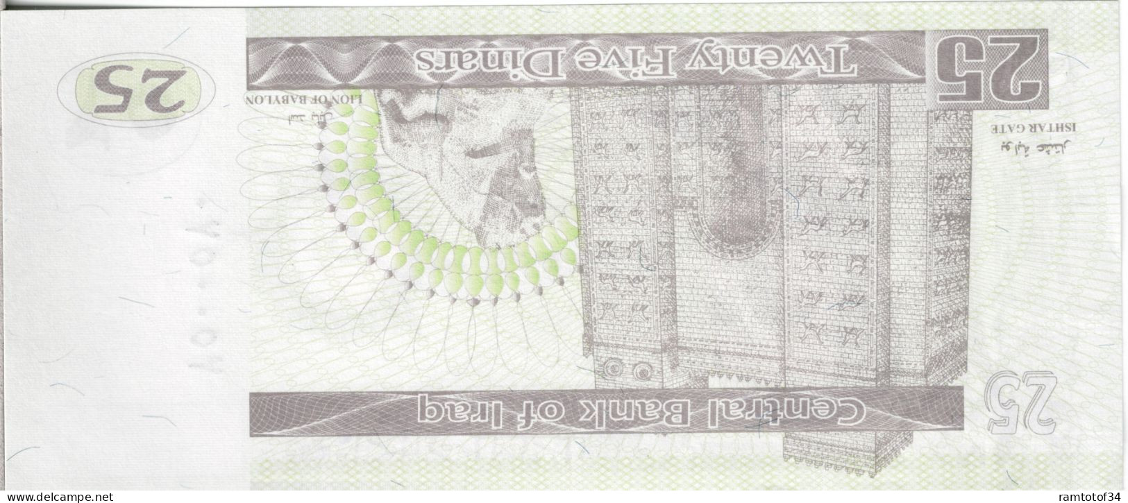 IRAQ - 25 Dinars 2001 UNC - Irak