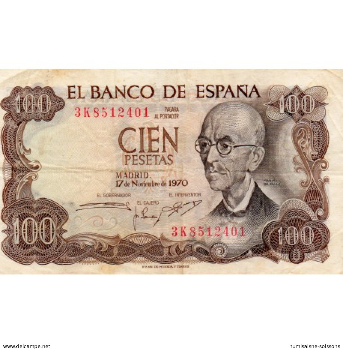 ESPAGNE - PICK 152 A  - 100 PESETAS - 17/11/1970 - TTB - 100 Peseten