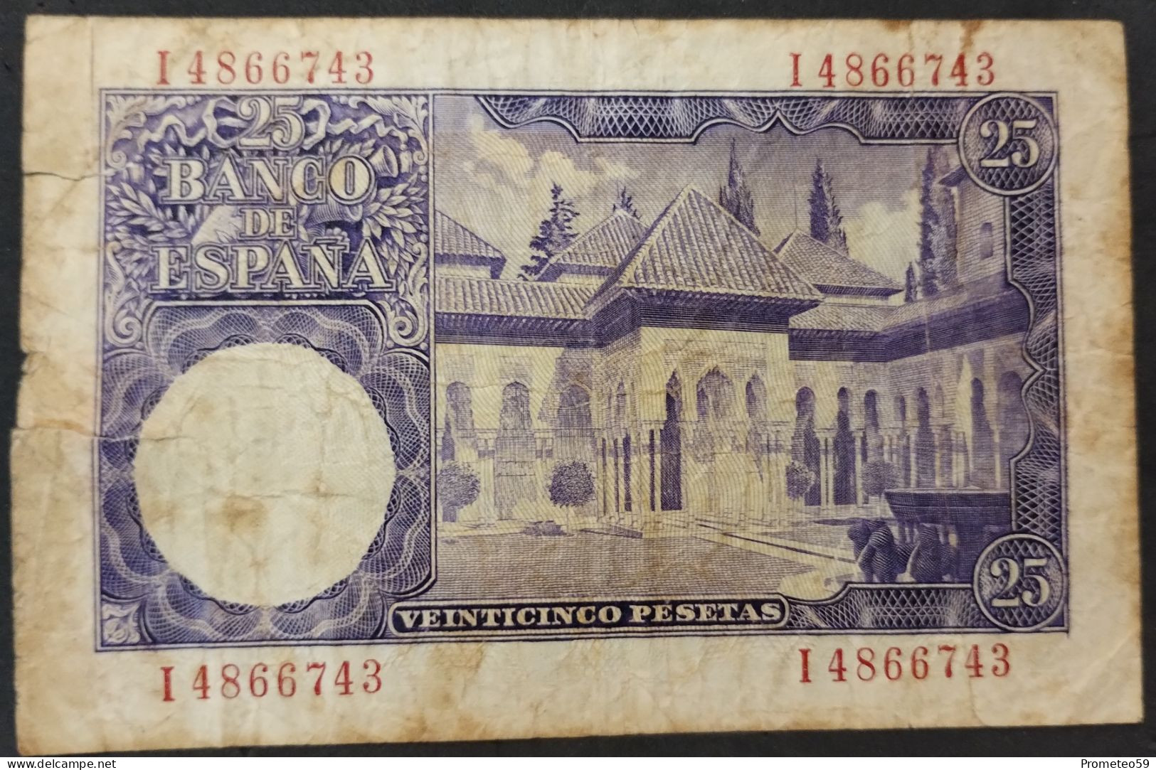 España – Billete Banknote De 25 Pesetas – 1954 - 25 Peseten