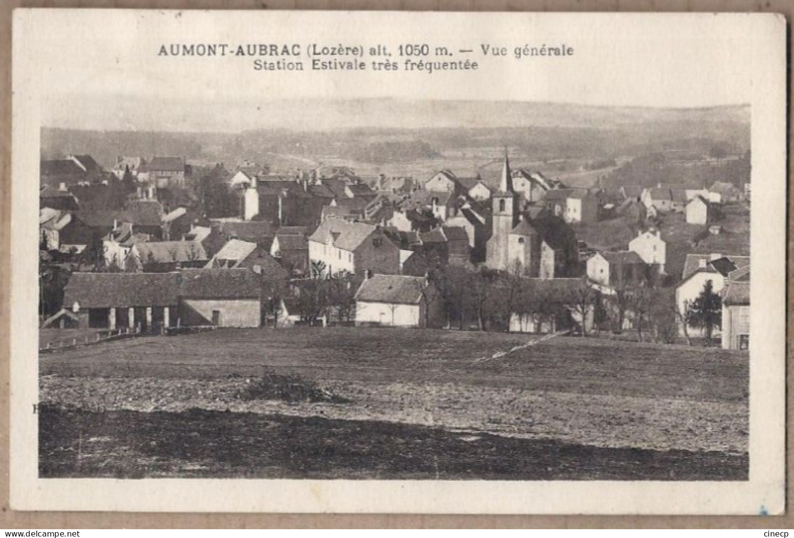 CPA 48 - AUMONT AUBRAC - Vue Générale - TB PLAN D'ensemble Du Village - Détails Maisons + Jolie Oblitération - Aumont Aubrac