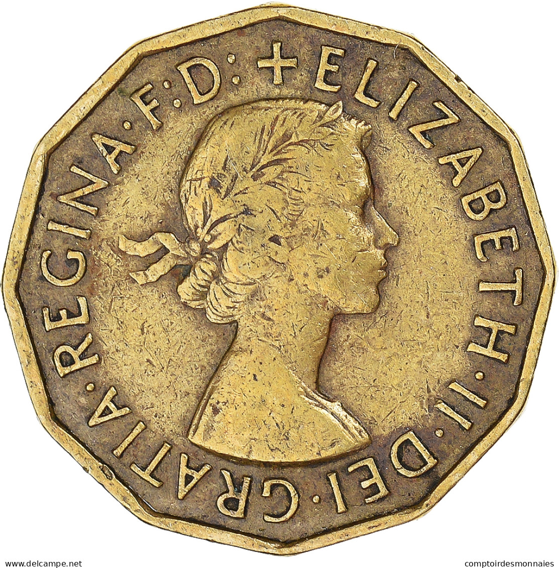 Monnaie, Grande-Bretagne, 3 Pence, 1955 - F. 3 Pence