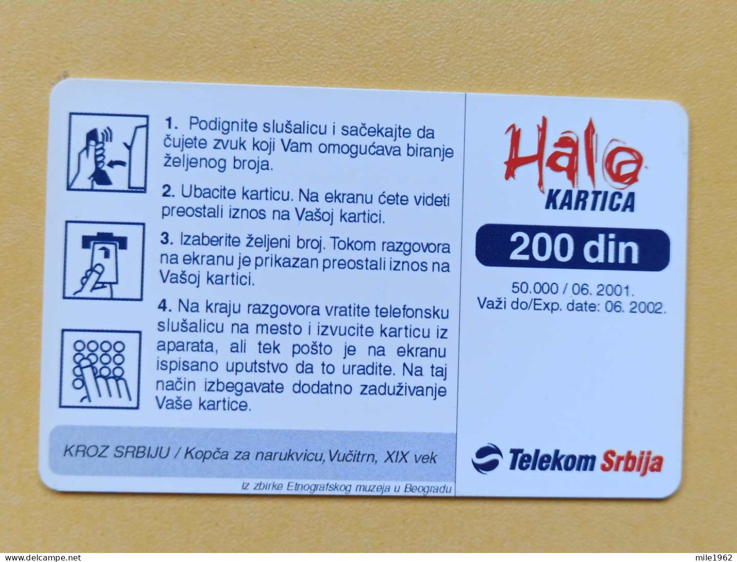 T-241 - SERBIA, TELECARD, PHONECARD, BIJOUX, JEWELERY - Sonstige – Europa