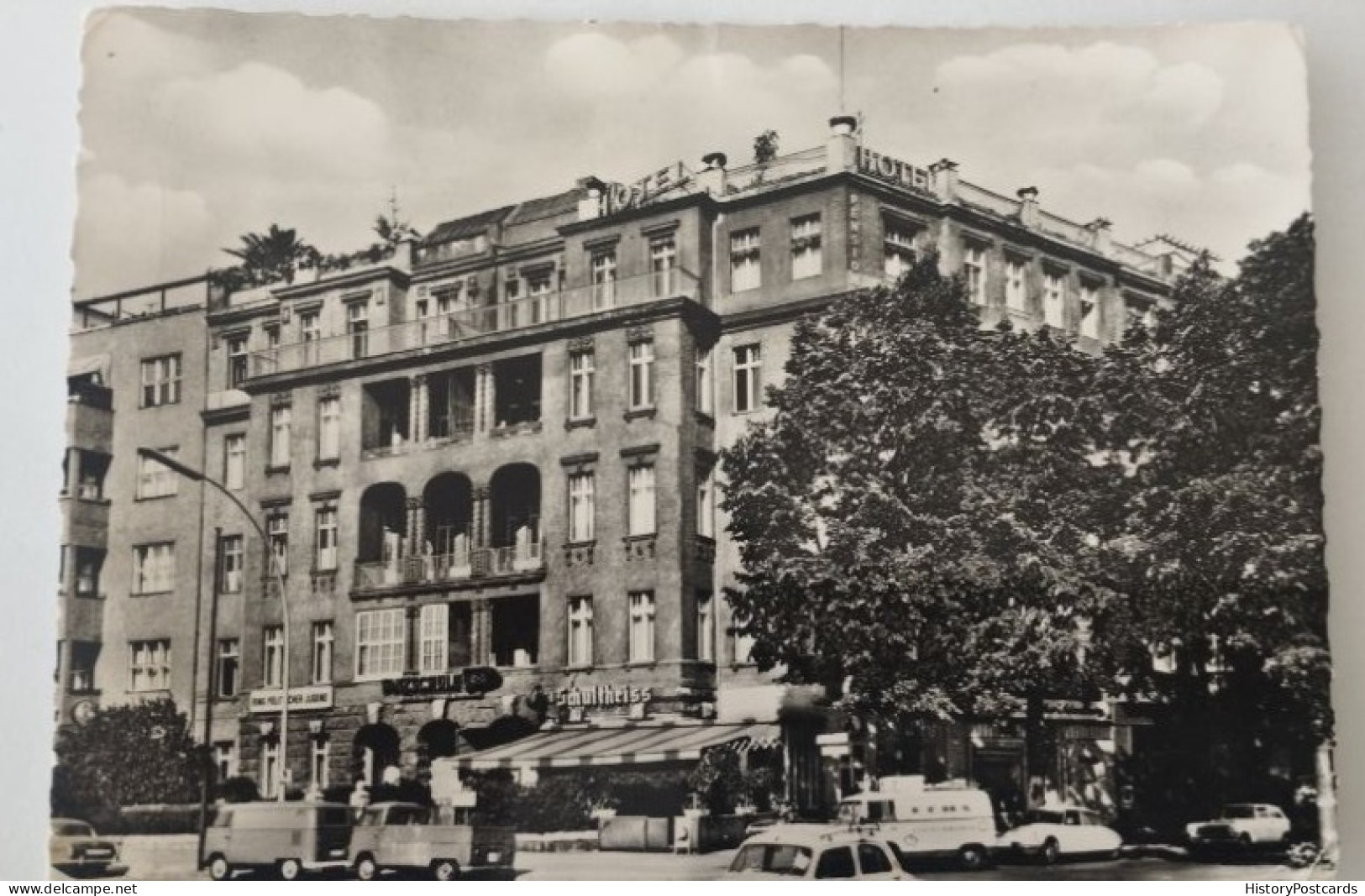 Berlin, Kzrfürstendamm, Hotel-Pension Rialto, VW-Transporter, 1960 - Charlottenburg