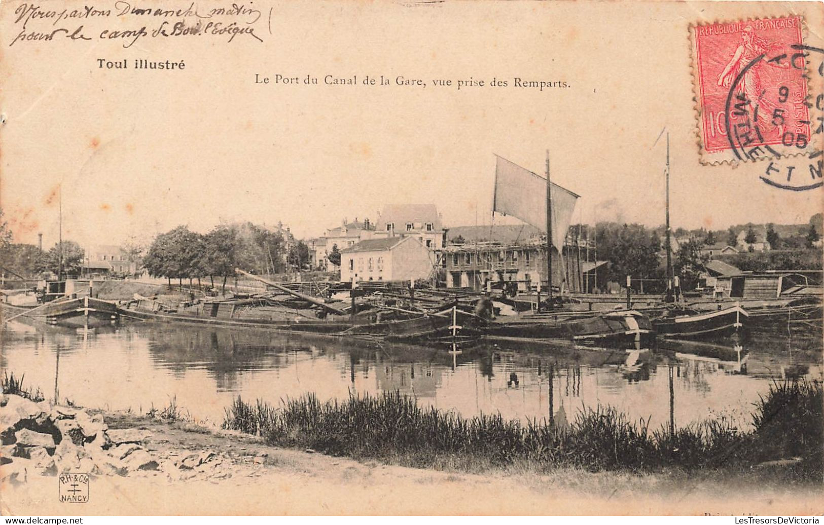 FRANCE - Toul - Le Port Du Canal De La Gare Vue Prise Des Remparts- Carte Postale Ancienne - Toul