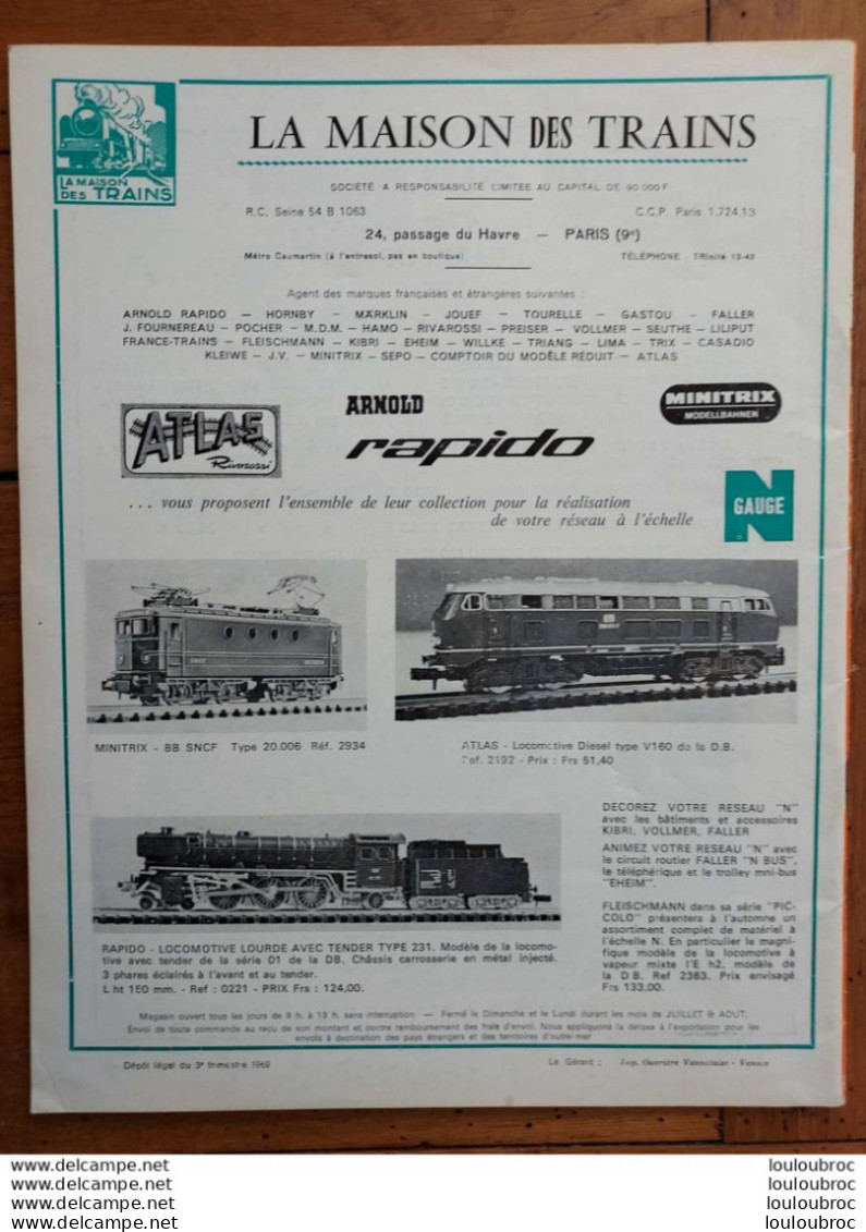 LOCO REVUE N°297 DE 1969 AMATEURS DE CHEMINS DE FER ET DE MODELISME PARFAIT ETAT - Trains