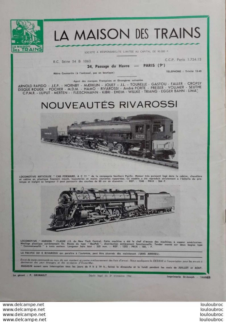 LOCO REVUE N°264 DE 1966 AMATEURS DE CHEMINS DE FER ET DE MODELISME PARFAIT ETAT - Trains