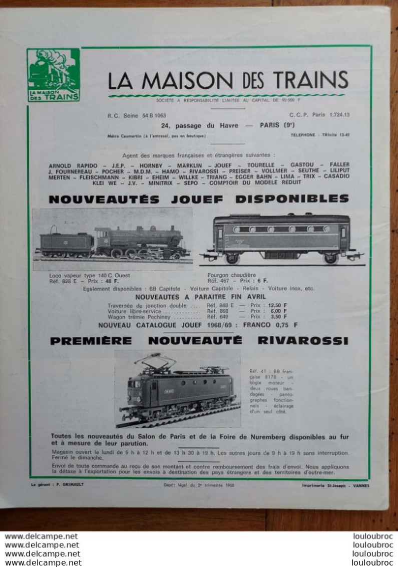 LOCO REVUE N°283 DE 1968 AMATEURS DE CHEMINS DE FER ET DE MODELISME PARFAIT ETAT - Trains