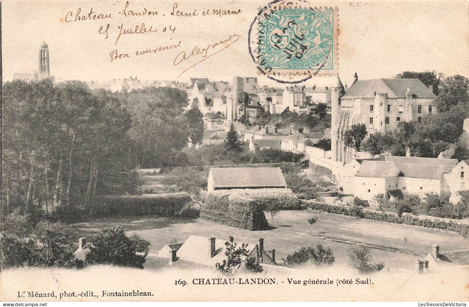 FRANCE - Château Landon - Vue Générale Du Côté Sud De La Ville - Carte Postale Ancienne - Chateau Landon