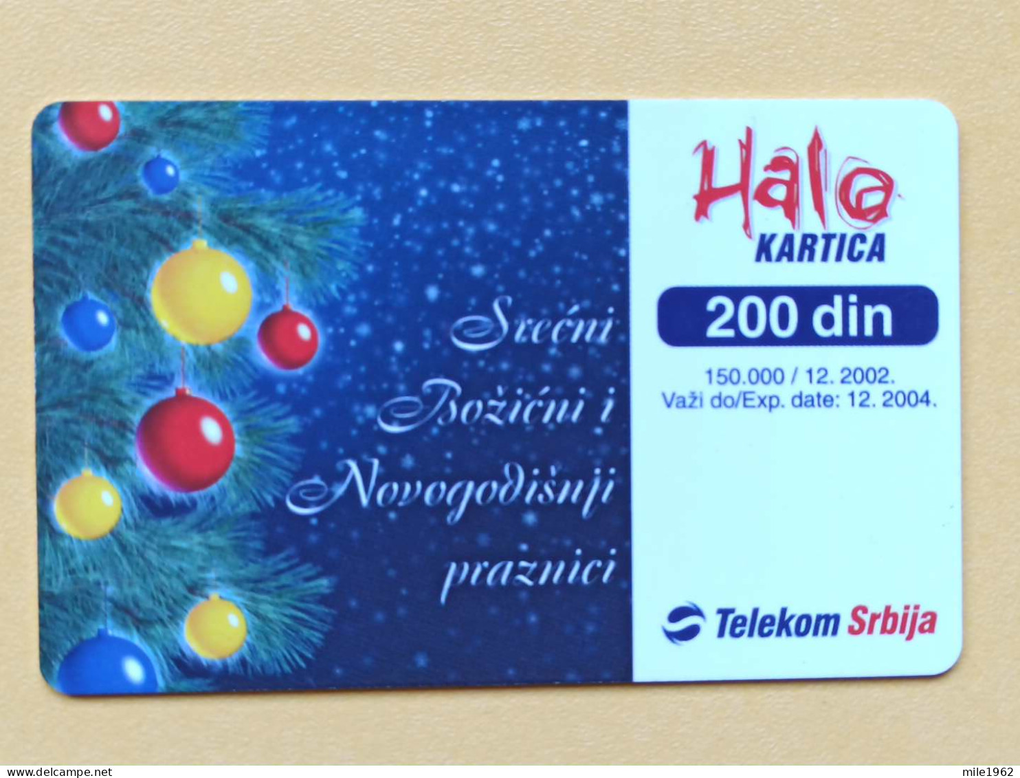 T-243 - SERBIA, TELECARD, PHONECARD, NOUVELLE ANNÉE, NEW YEAR - Autres - Europe