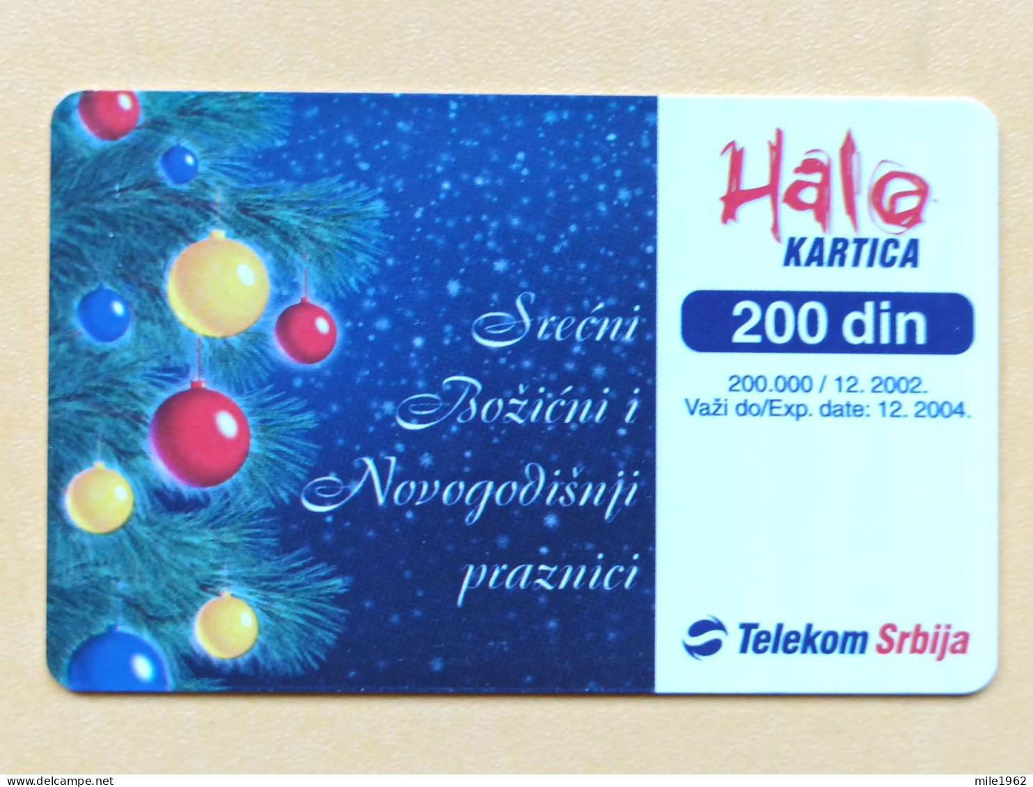 T-243 - SERBIA, TELECARD, PHONECARD, NOUVELLE ANNÉE, NEW YEAR - Other - Europe