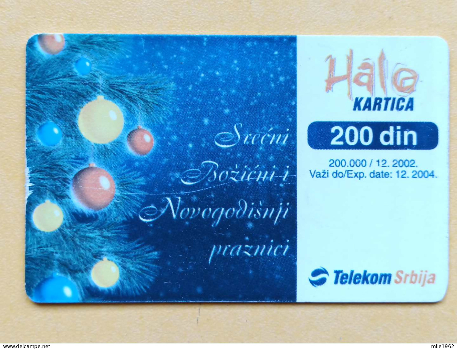 T-243 - SERBIA, TELECARD, PHONECARD, NOUVELLE ANNÉE, NEW YEAR - Otros – Europa