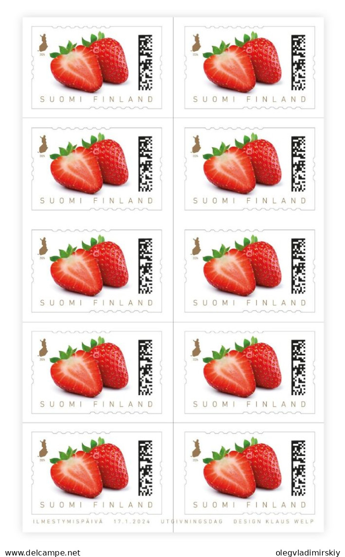 Finland Finnland Finlande 2024 Strawberry Taste Of Summer Sheetlet \ Booklet MNH - Blocks & Sheetlets