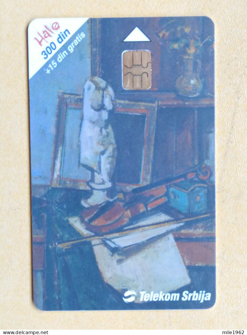 T-243 - SERBIA, TELECARD, PHONECARD, PAINTING  PEINTURE, MILO MILUNOVIC, VIOLIN, VIOLON - Other - Europe