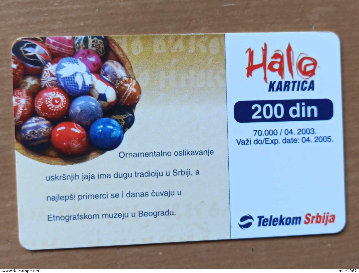 T-243 - SERBIA, TELECARD, PHONECARD, PAQUES, EASTER - Autres - Europe