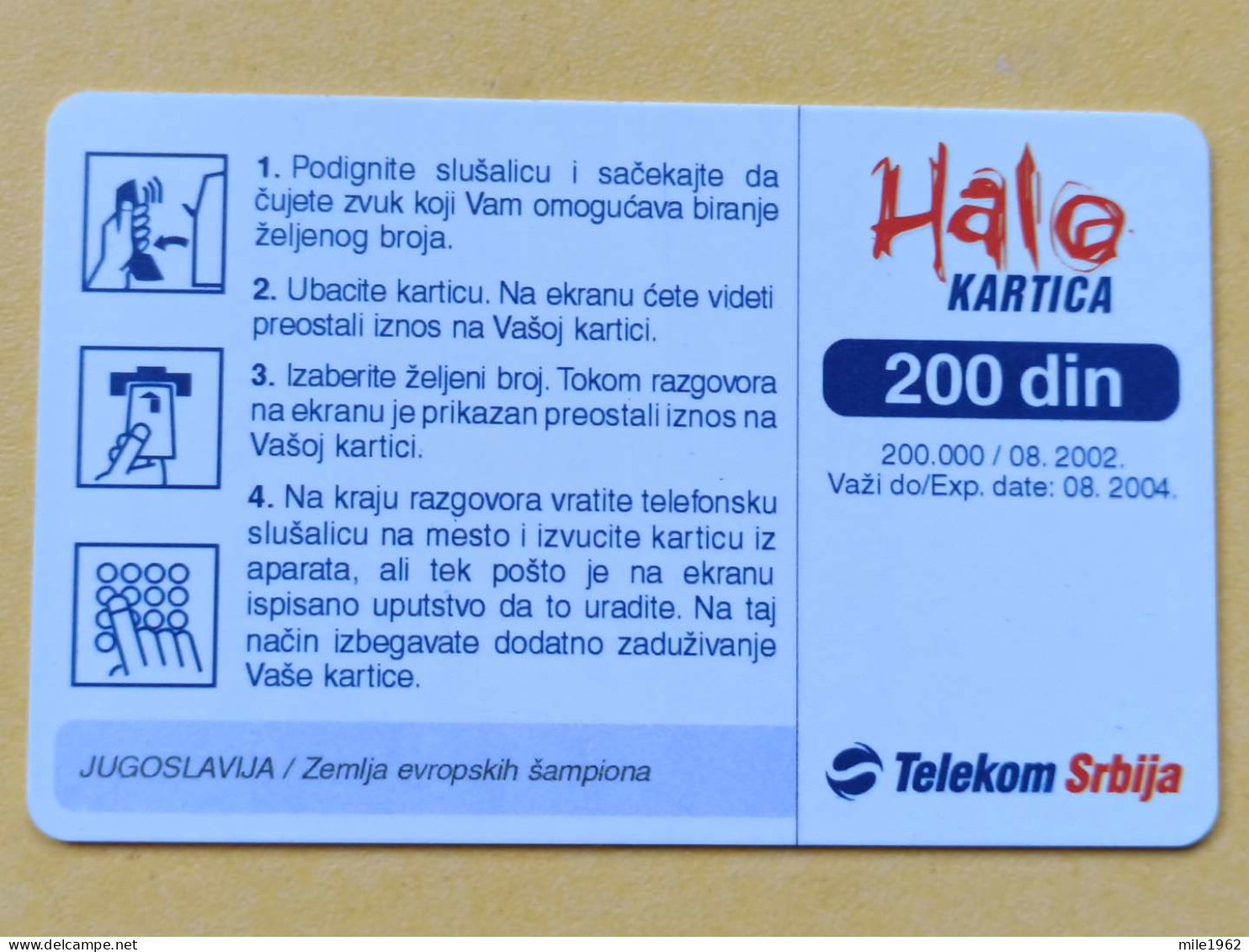 T-243 - SERBIA, TELECARD, PHONECARD, SPORT, BASKETBALL - Altri – Europa