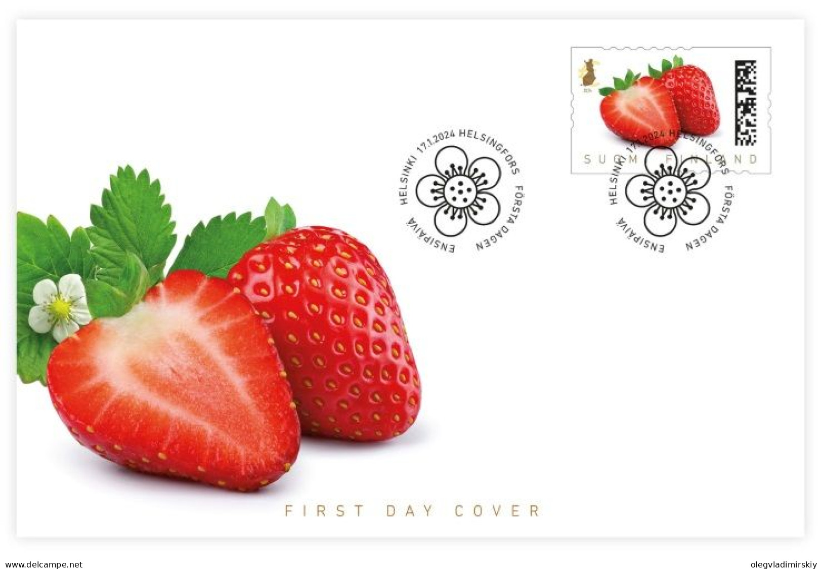 Finland Finnland Finlande 2024 Strawberry Taste Of Summer FDC - Blocchi E Foglietti
