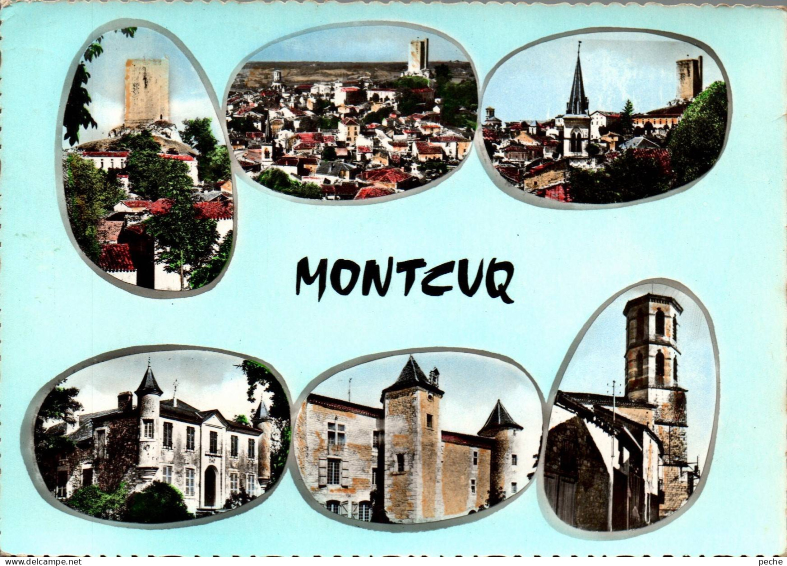 N°121453 -cpsm Montcuq -multivues- - Montcuq