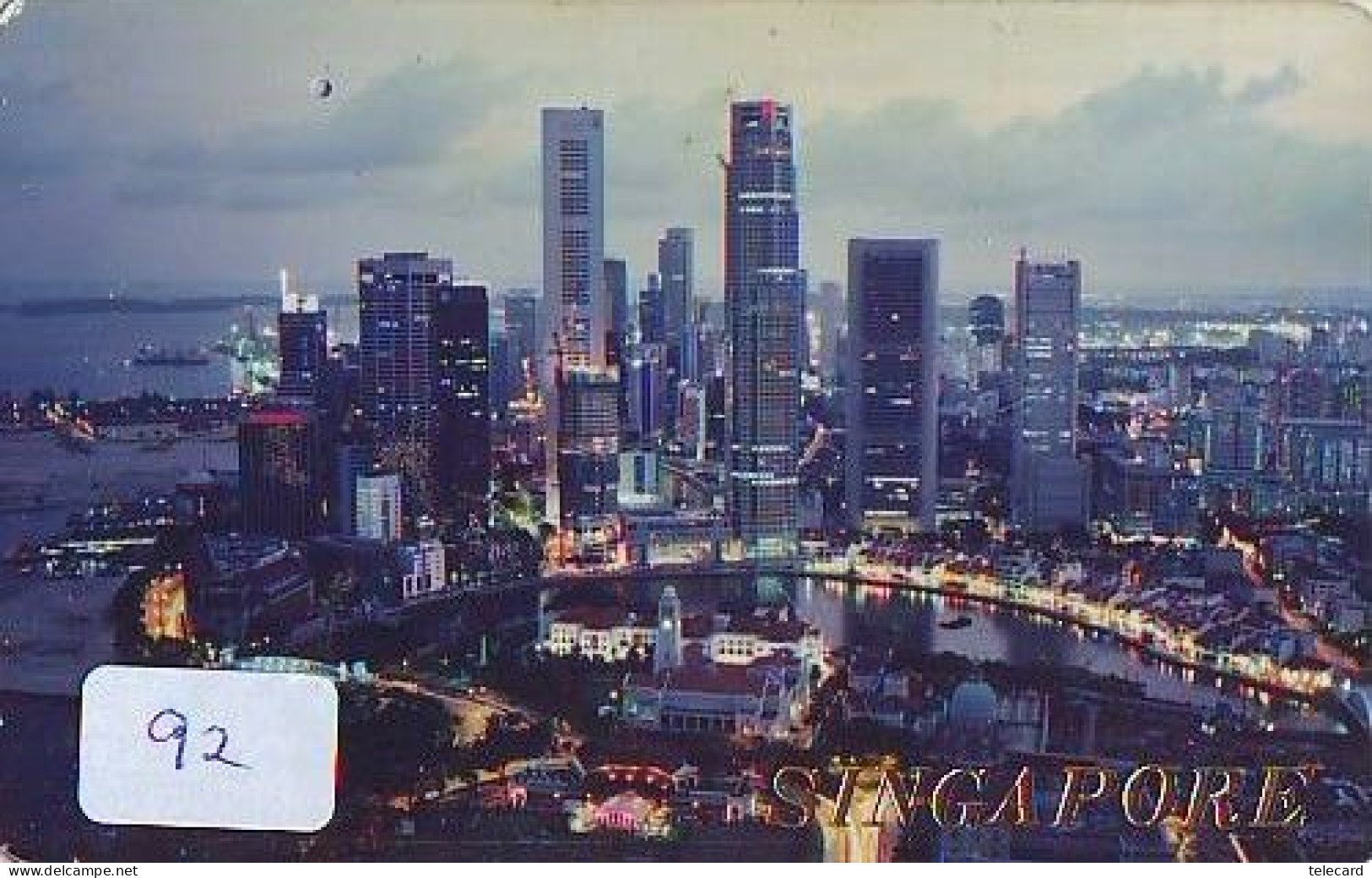 Telecarte SINGAPORE Reliée (92) - Telefonkarte SINGAPORE Verbunden - Phonecard SINGAPORE Related - Japan - Paisajes