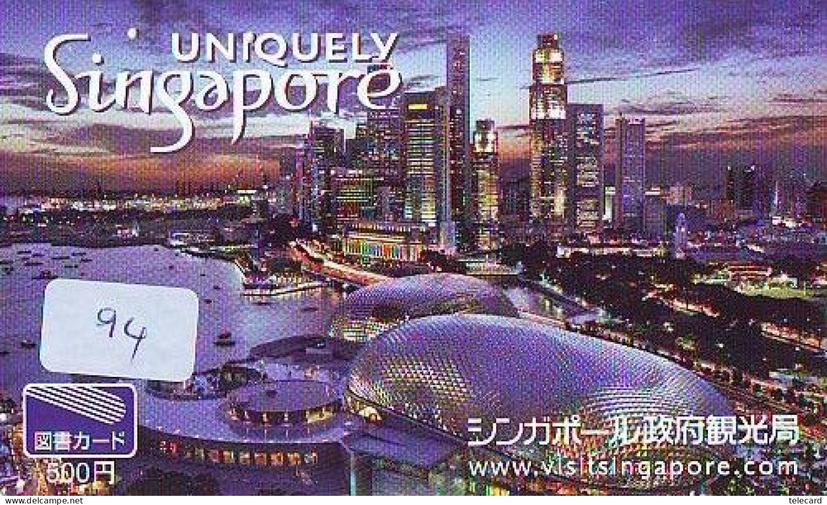 Telecarte SINGAPORE Reliée (94) - Telefonkarte SINGAPORE Verbunden - Phonecard SINGAPORE Related - Japan - Paesaggi