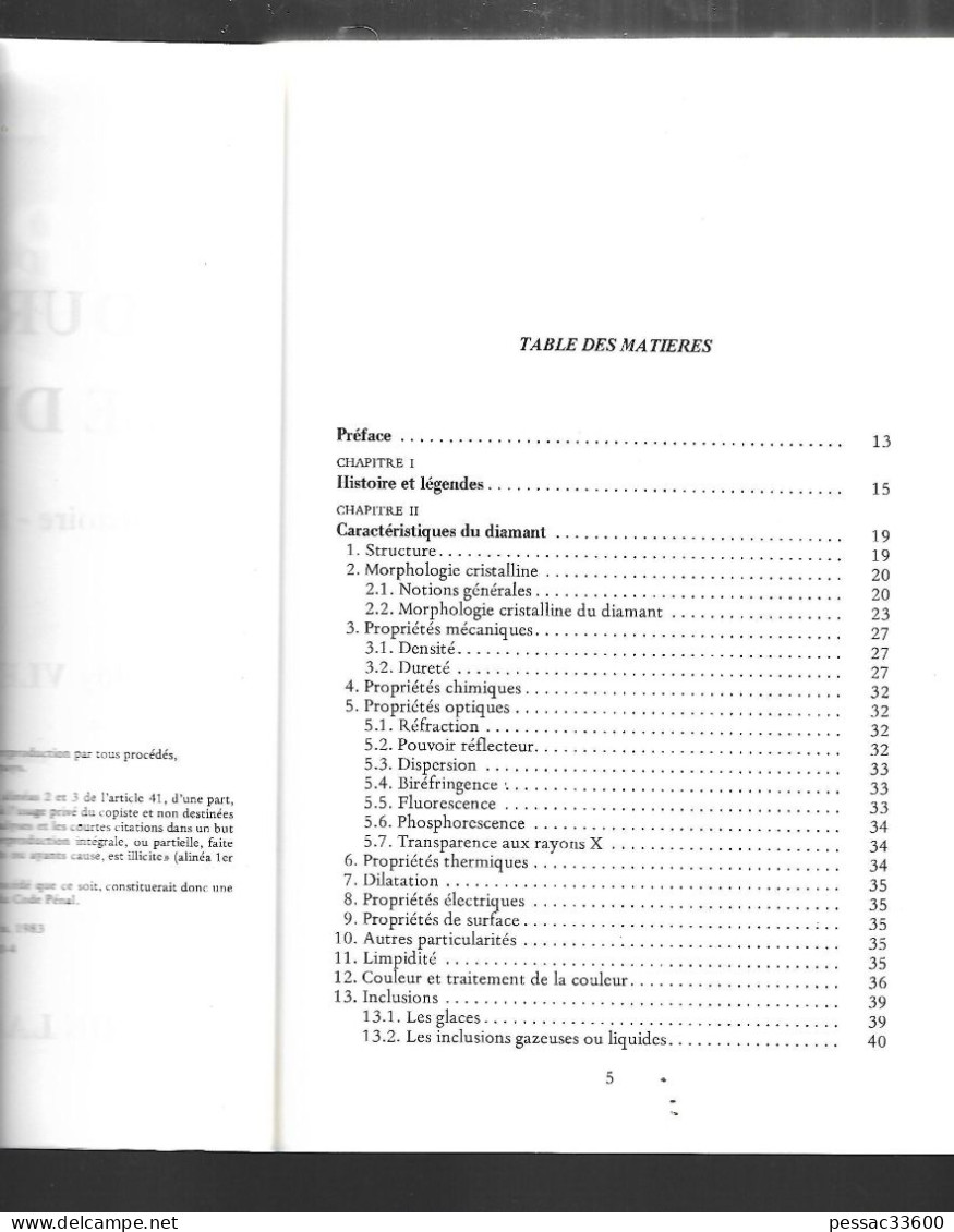 Le Diamant. Dureté 10  Vleeschdrager Eddy  BR BE Edition Gaston  Lachurie 1983  2ème édition – Le Livre De Référence - Picardie - Nord-Pas-de-Calais