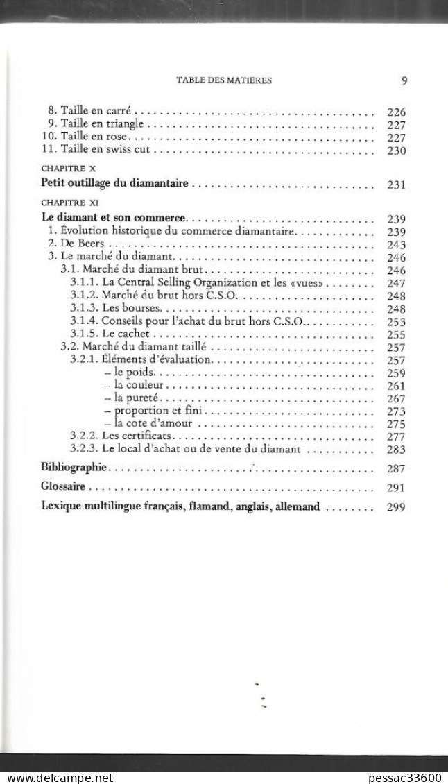 Le Diamant. Dureté 10  Vleeschdrager Eddy  BR BE Edition Gaston  Lachurie 1983  2ème édition – le livre de référence