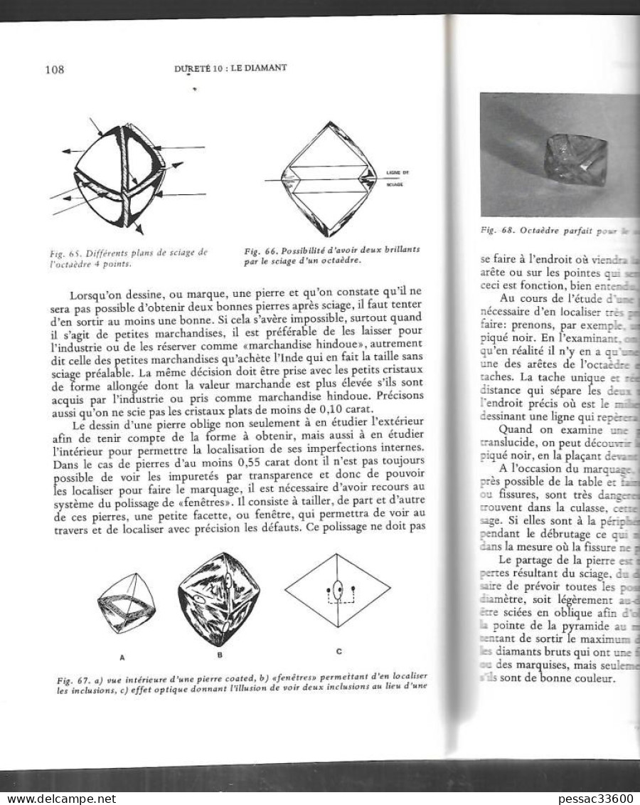 Le Diamant. Dureté 10  Vleeschdrager Eddy  BR BE Edition Gaston  Lachurie 1983  2ème édition – le livre de référence