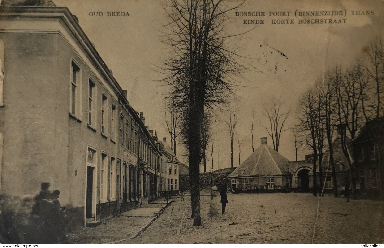 Breda (Oud-Breda) Bosschen Poort Tans Einde Korte Boschstraat 1910 SLEETS - Vuil - Breda