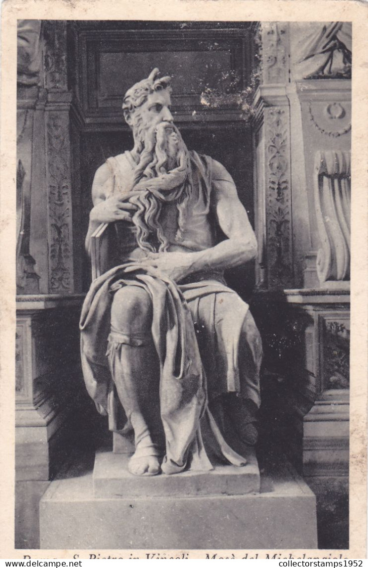 ROMA -S. PIETRO IN VINCOLI- MOSE DEL MICHELANGIOLO POSTCARD - San Pietro