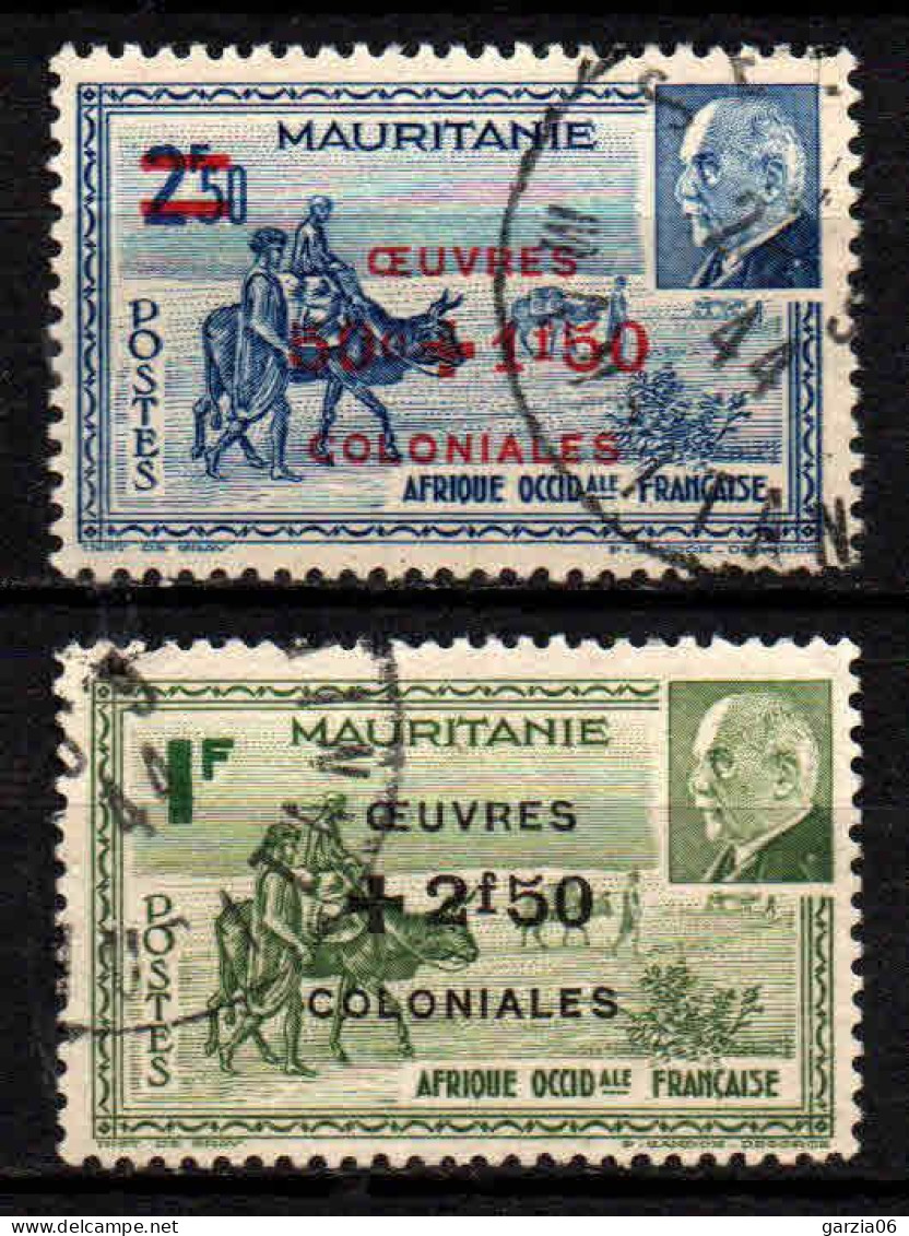 Mauritanie  - 1944  - Pétain Surch - N° 131/132 - Oblit - Used - Used Stamps