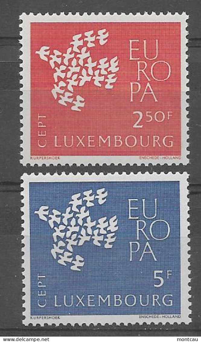 Luxembourg 1961.  Europa Mi 647-48  (**) - 1961