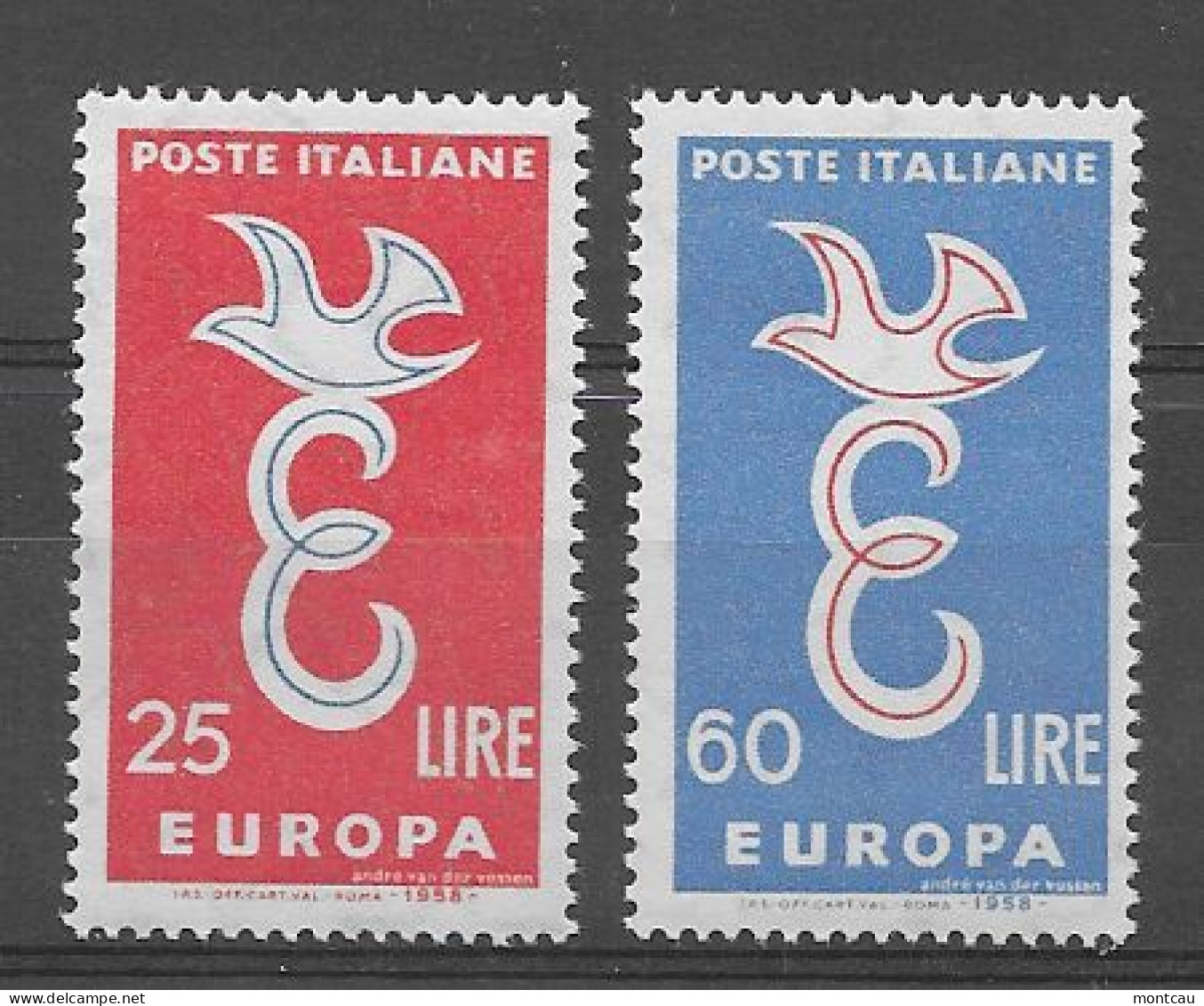 Italia 1958.  Europa Mi 1016-17  (**) - 1958
