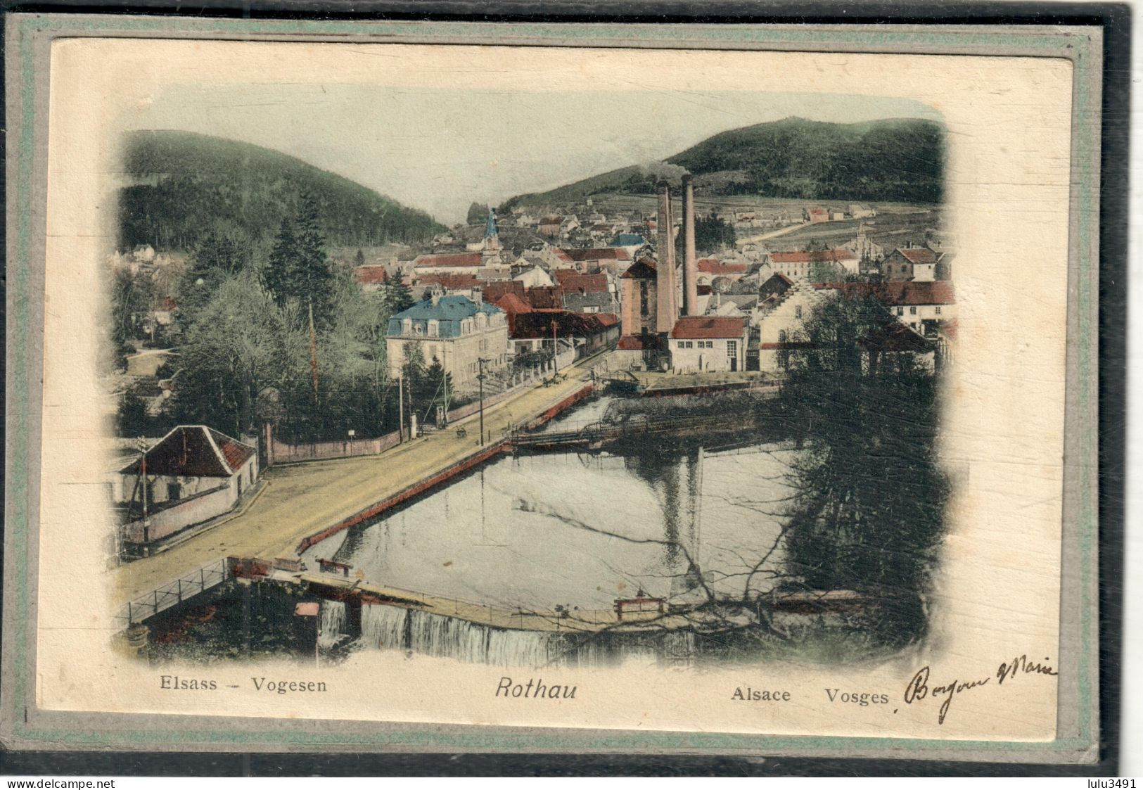 CPA - ROTHAU (67) - Aspect Du Quartier Du Déversoir En 1904 - Carte Colorisée - Rothau