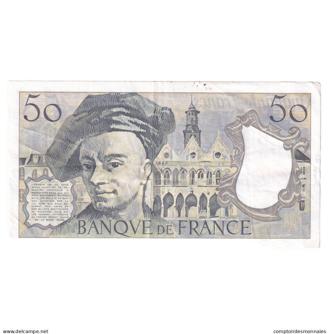 France, 50 Francs, Quentin De La Tour, 1986, T.46, TTB, Fayette:67.12, KM:152b - 50 F 1976-1992 ''quentin De La Tour''