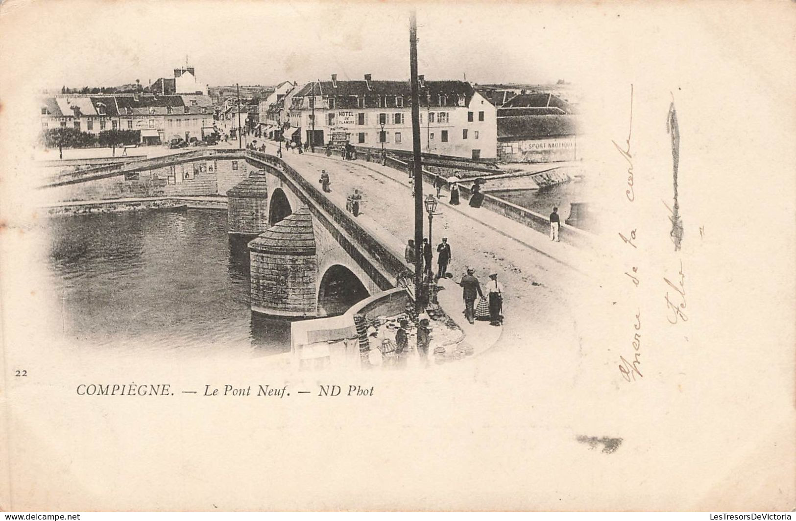 FRANCE - Compiègne - Le Pont Neuf - ND Phot - Animé - Dos Non Divisé - Carte Postale Ancienne - Crepy En Valois