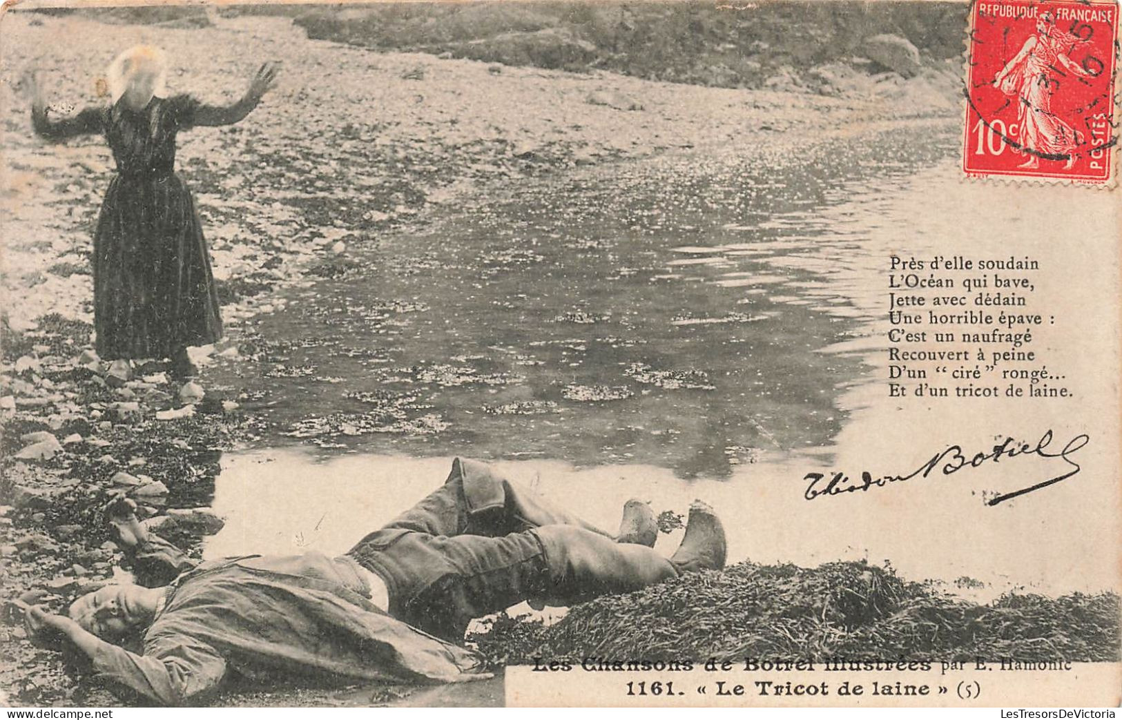 FOLKLORE - Musique - Les Chansons De Botrel Illustrées - Le Tricot De Laine - Carte Postale Ancienne - Musik