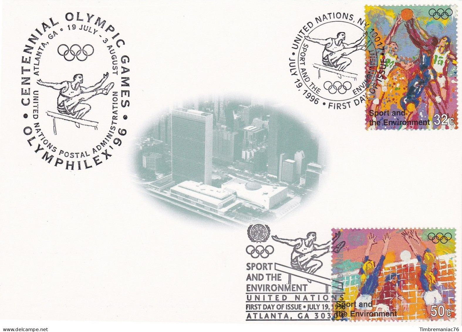 Nations Unies N.Y. 1996 YT 704-705 Carte Postale Oblitérée 1er Jour - Maximumkarten