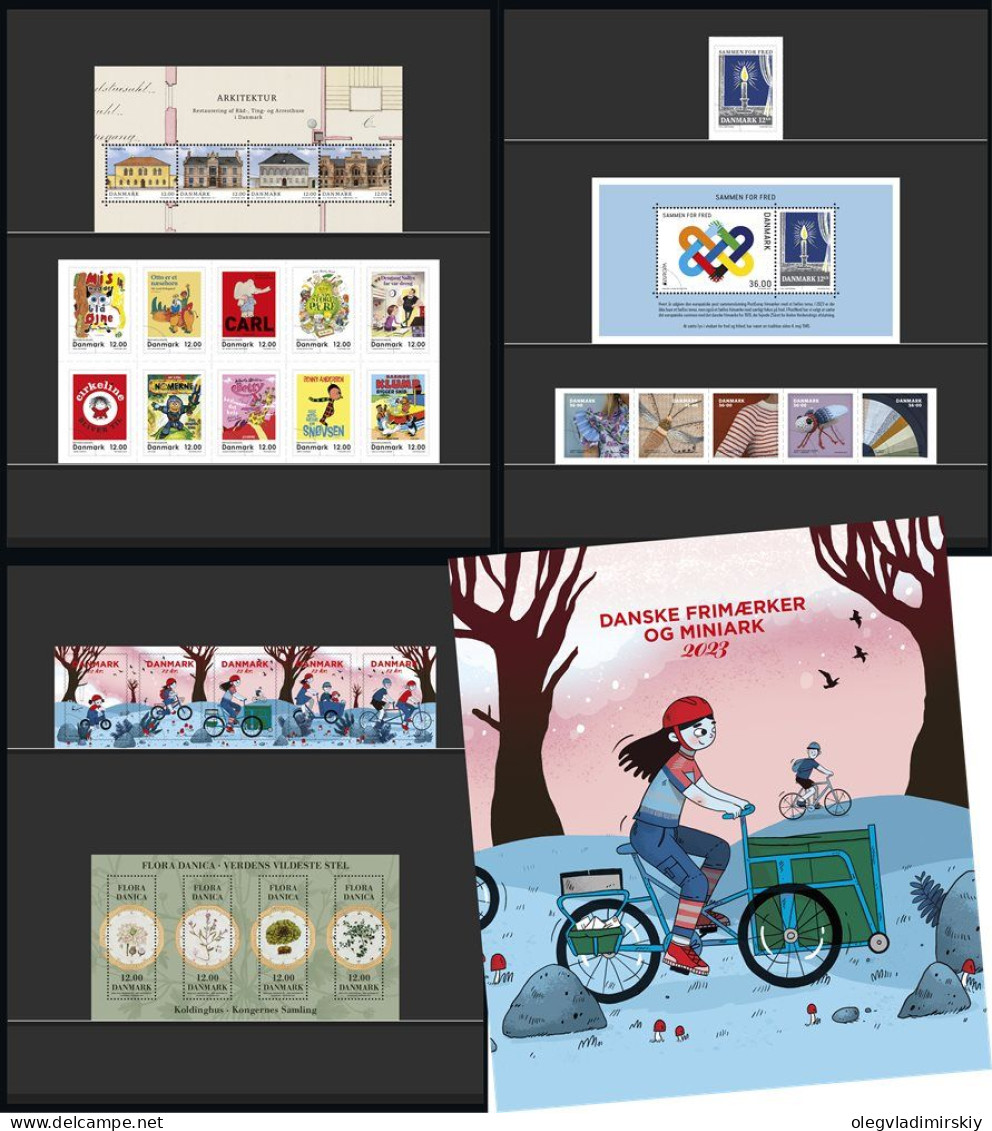 Denmark Danemark Danmark 2023 Year Set Of Stamps And Block's Postnord MNH - Ganze Jahrgänge