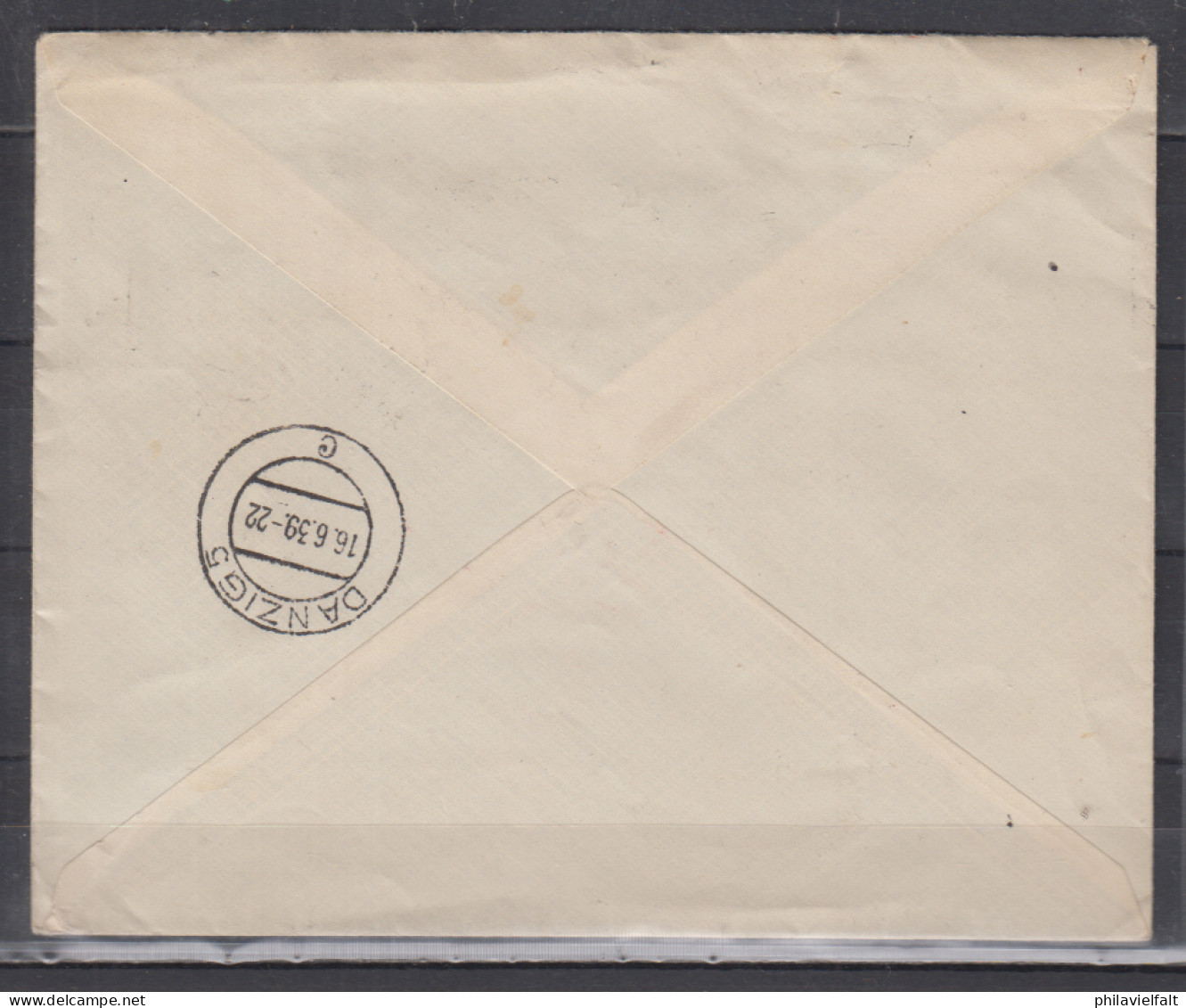 Danzig Luftpostbrief Zoppot 1939 MiF 290 + 2x 307 Nach Berlin - Cartas & Documentos