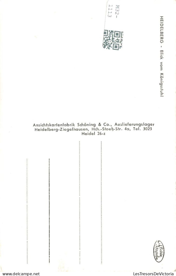 ALLEMAGNE - Heidelberg - Blick Vom Konigssfuhl - Carte Postale - Autres & Non Classés