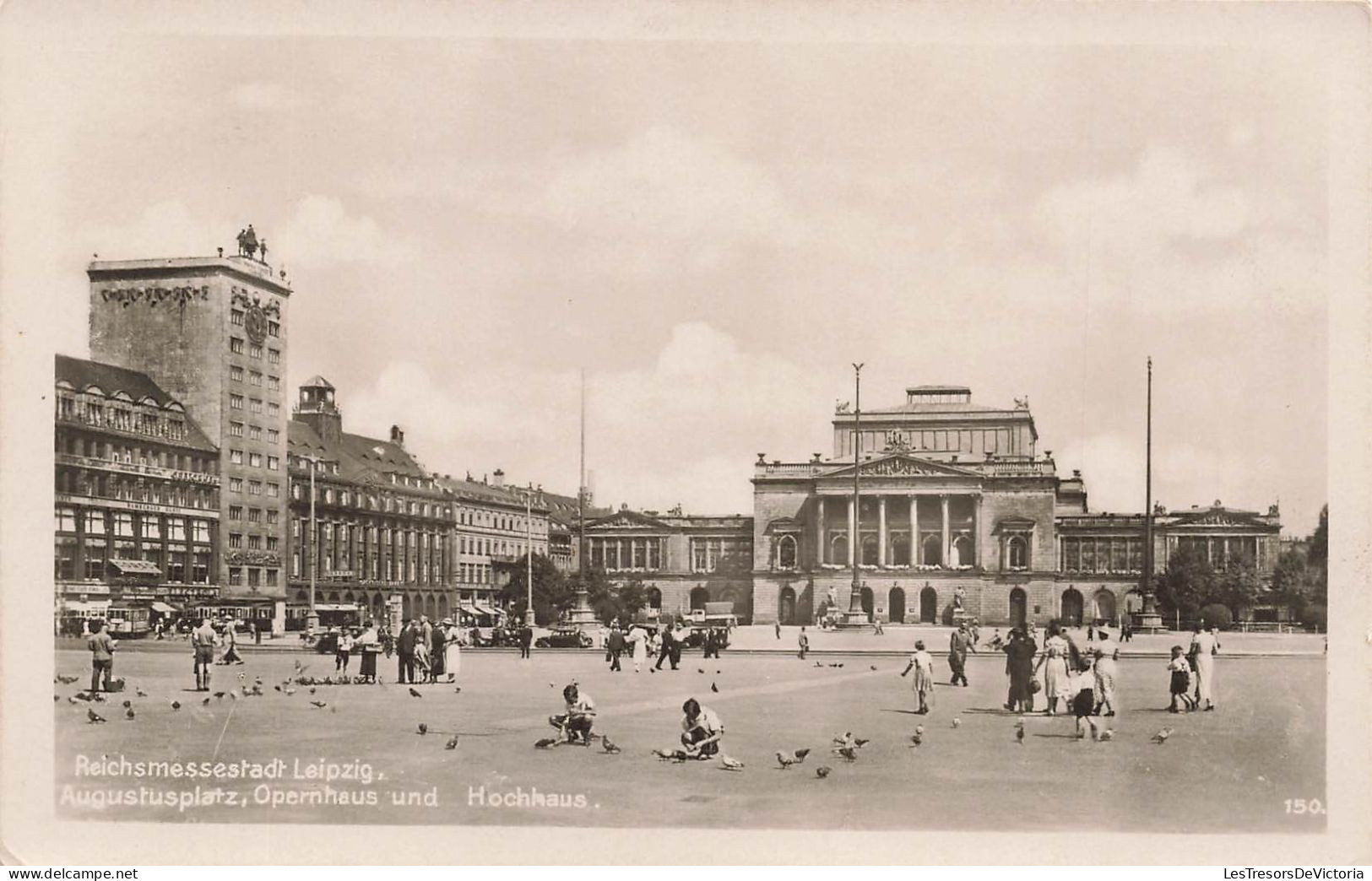ALLEMAGNE - Reichsmessestadt Leipzig - Augustusplatz - Opernhaus Und Hochhaus - Carte Postale Ancienne - Other & Unclassified