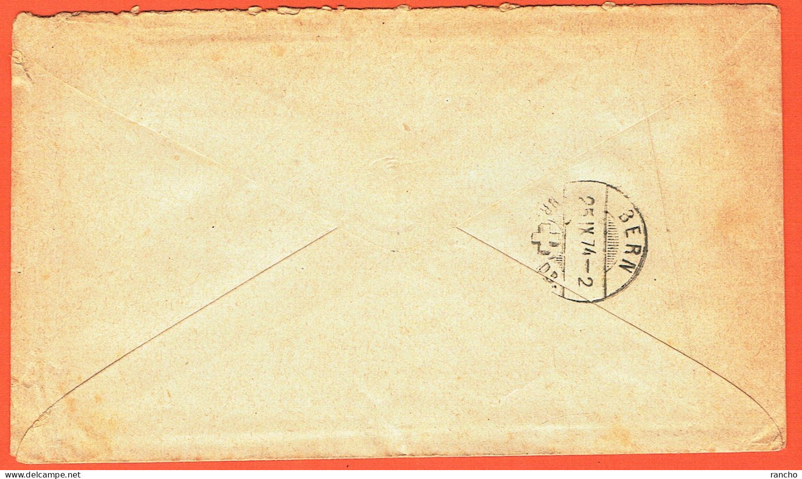 SUISSE . ENTIER POSTALE .10Cts KARMIN . 2xCACHETS . BIENNE .25.91874. Pour . BERN .25.9.1874. - Entiers Postaux