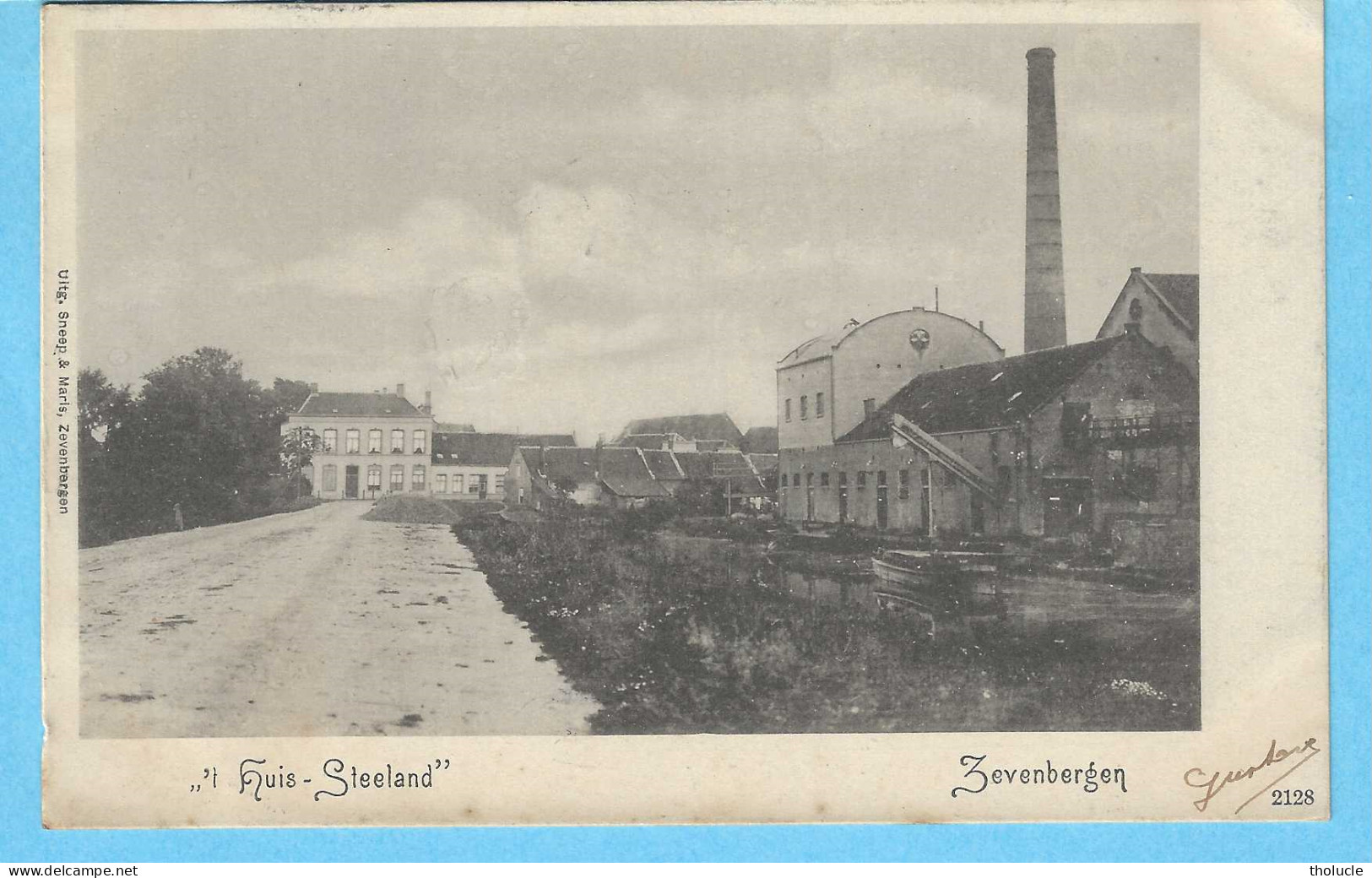 Moerdijk-(Zevenbergen)-1905-'t Huis-Steeland-Fabriek (Rechterkant)-Suiker ?-Uitg.Sneep & Maris, Zevenbergen-Très Rare - Zevenbergen