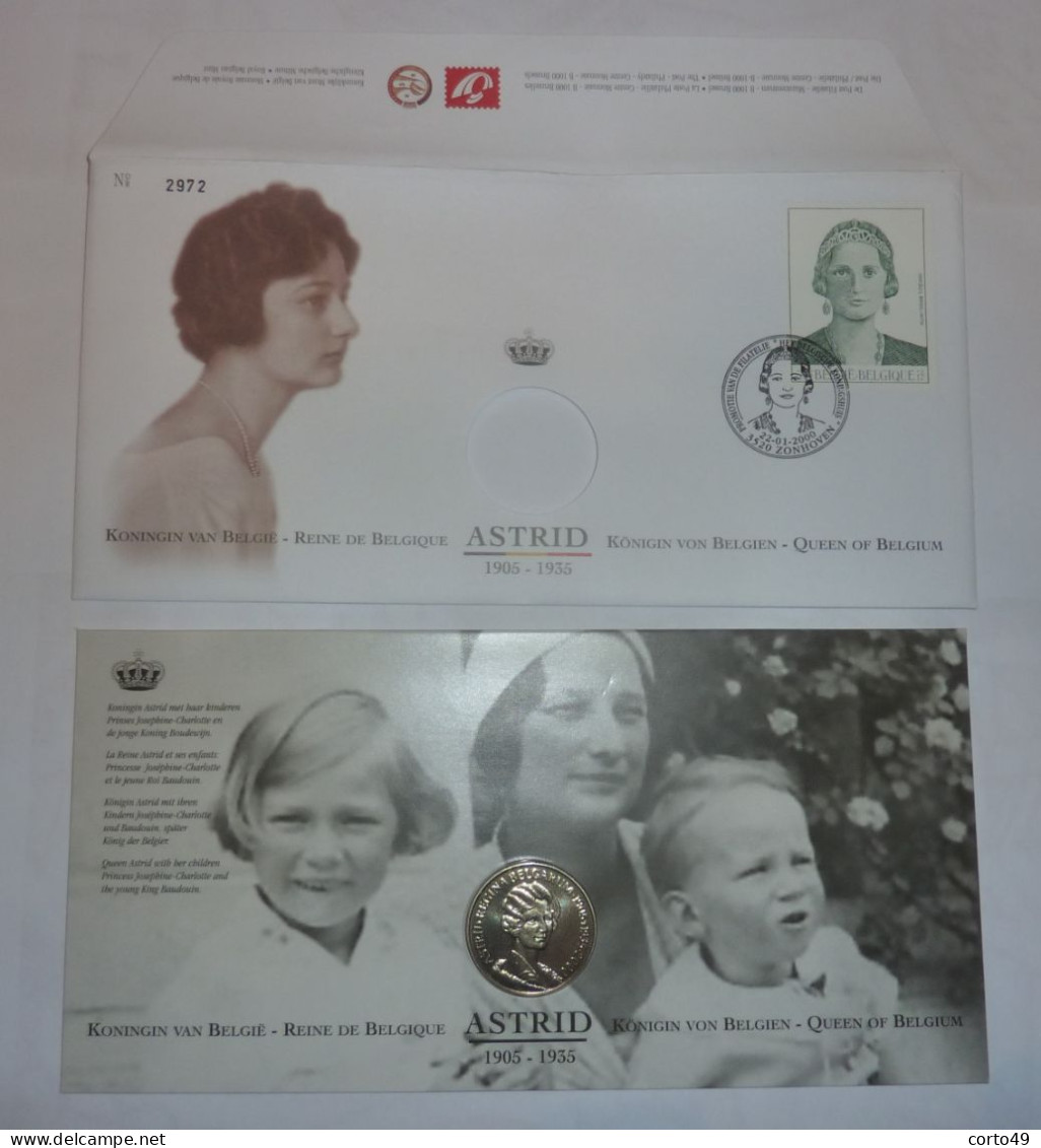 N°2972- NUMISLETTER - ASTRID -REINE DE  BELGIQUE  1905 - 1935  - 22-1-2000  , Voir Les 3 Scans ! - Numisletter